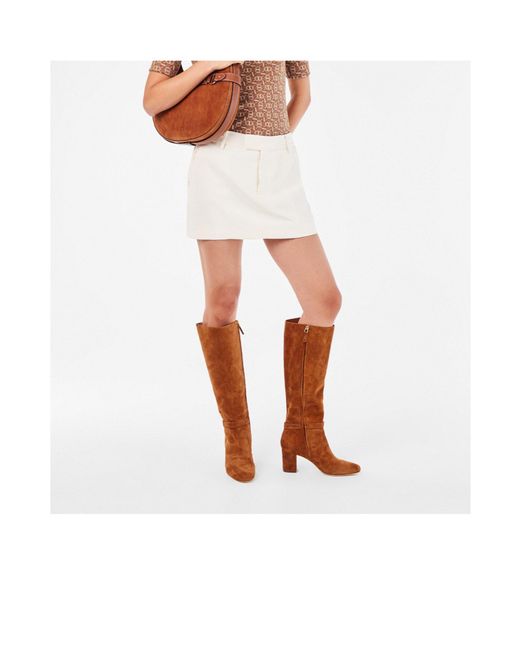 Ralph Lauren Brown Caramel Suede Knee-High Boots