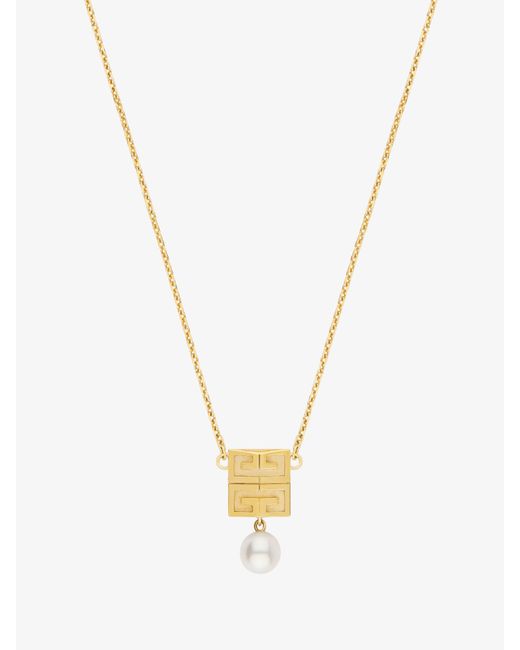 Givenchy White 4G Pendant Necklace