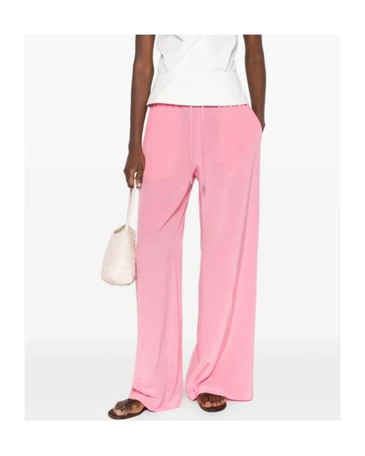ERMANNO FIRENZE Pink Drawstring Trousers