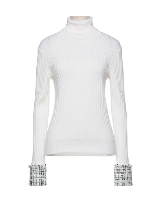 Dolce & Gabbana White Solid Color Polo Necks