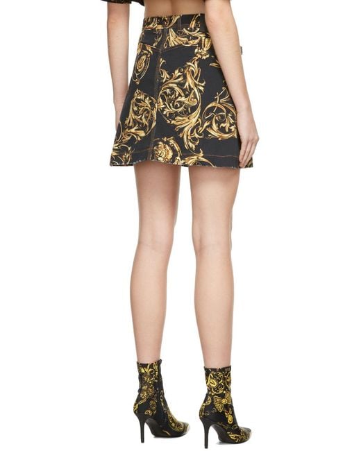 Versace Jeans Multicolor Baroque Printed Skirt