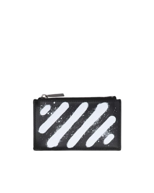 Off-White c/o Virgil Abloh White Logo Printed Zip-Up Wallet for men