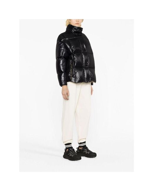 Moncler Black High-Collar Long-Sleeved Down Jacket
