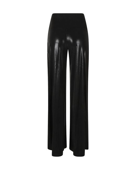 Norma Kamali Black Straight-Leg Trouser