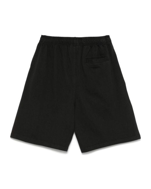 Stussy Black Stüssy Logo Embroidered Heavy Jersey Shorts for men