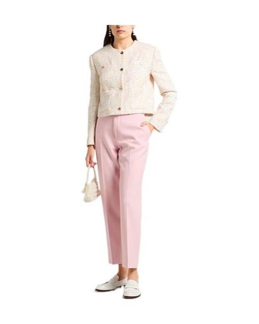 Burberry Pink Solid Color Casual Pants