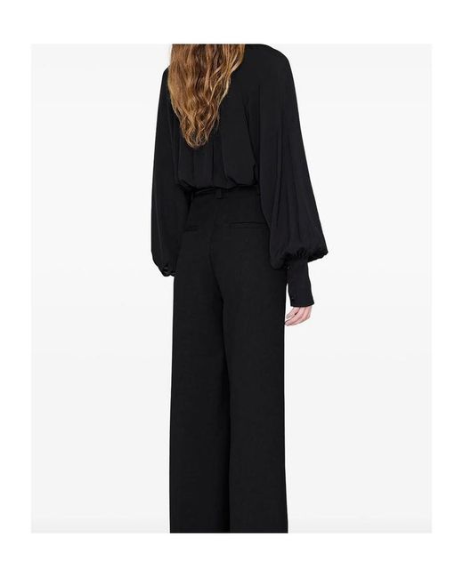 Anine Bing Black Anne High-Neck Blouse