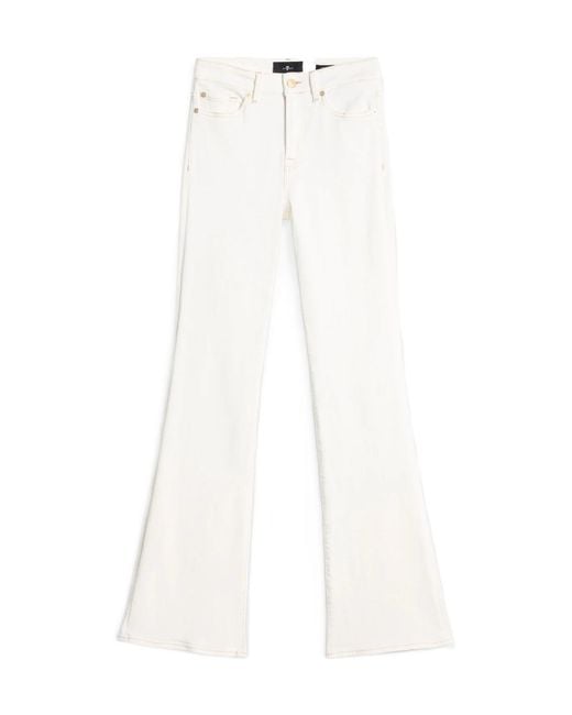 7 For All Mankind White Leggy Bootcut
