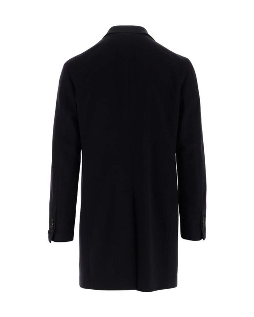 Tagliatore Blue Single-Breasted Coat for men