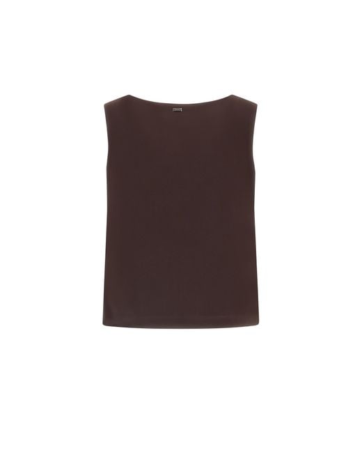 Herno Brown V-Neck Vest