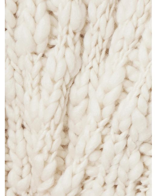 Chloé White Rib Turtleneck Sweater