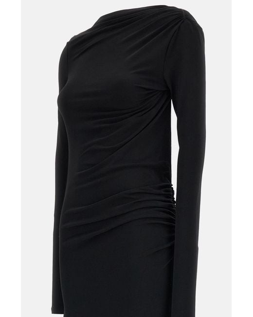 ANDAMANE Black Deep Openback Maxi Dress
