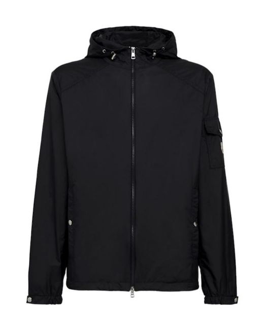 Moncler Black Etiache Hooded Rain Jacket for men