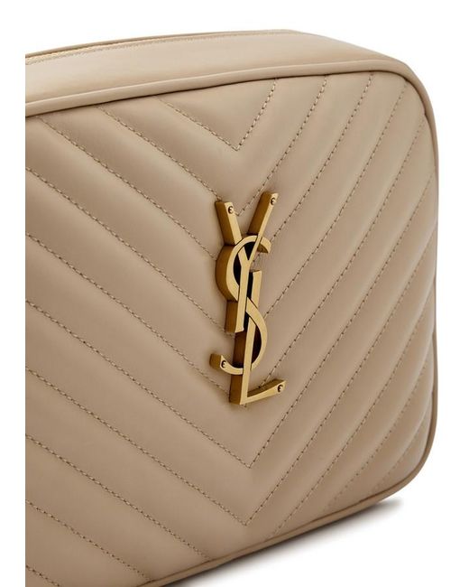Saint Laurent Natural Lou Quilted Leather Cross-Body Bag