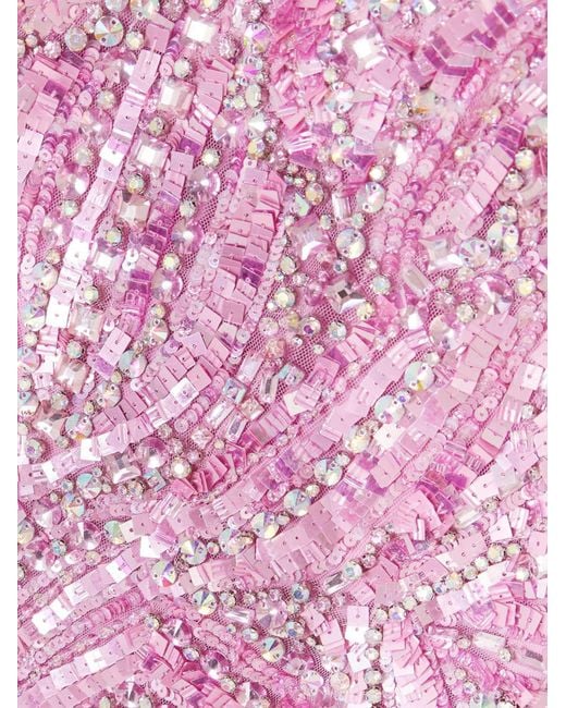 Jenny Packham Pink Embellished Tulle Gown