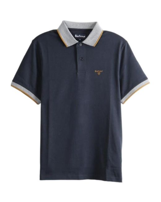 Barbour Blue Cornsay Short-Sleeved Polo Shirt for men