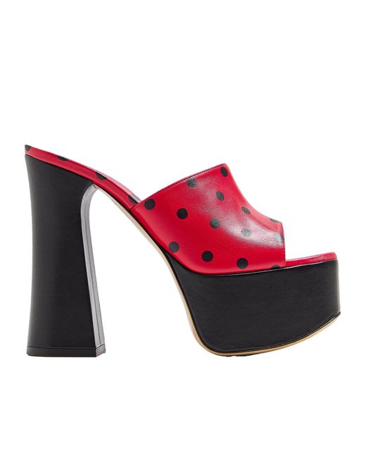 Moschino Red Simple High Heels