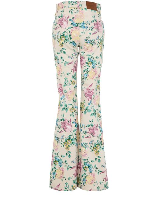 Chloé Green High-Waisted Casual Pants