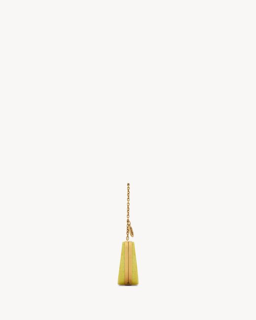 Saint Laurent Metallic Evening Mini Lemon Clutch Bag