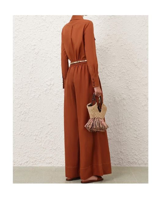 Zimmermann Brown Chest-Pocket Shirt