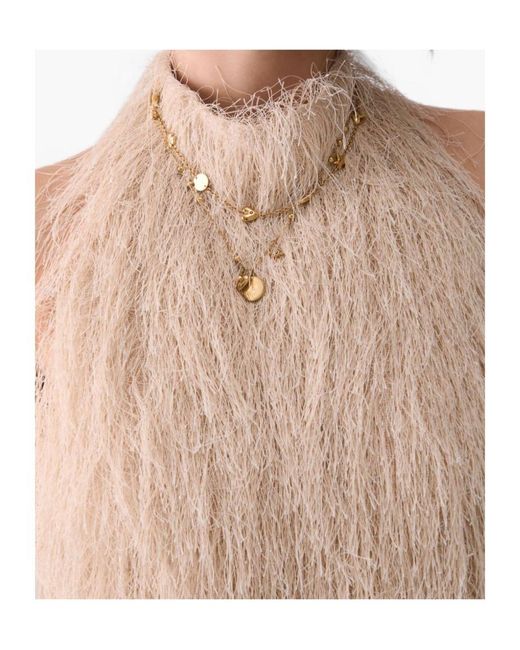 Liu Jo White Short Dress With Frayed Fabric
