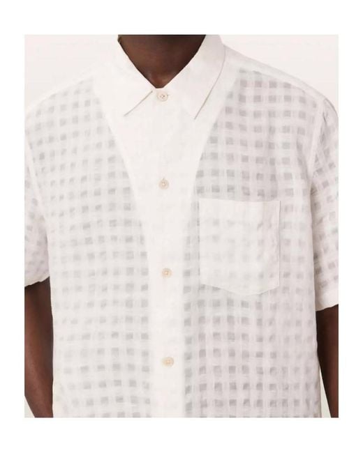 AllSaints White Aubrey Short-Sleeve Hawaiian Shirt for men