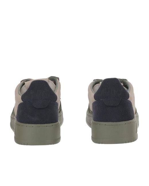 Autry Gray Medalist Panelled Suede Sneakers for men