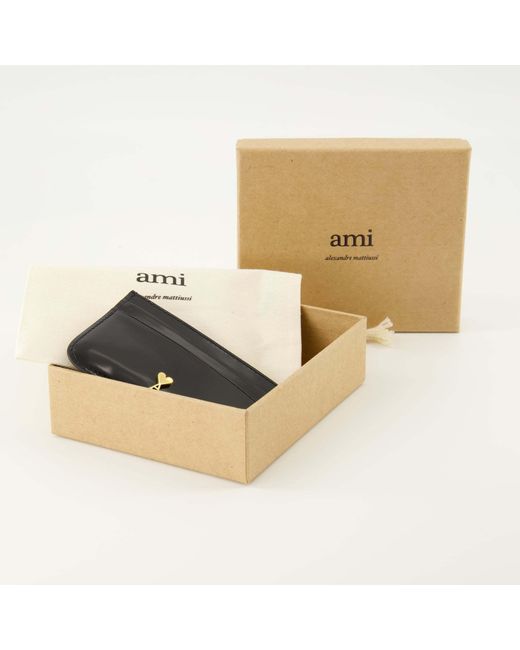 AMI Black Logo Plaque Wallet