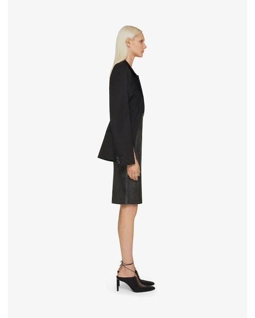 Givenchy Black Single-Breasted Cape Jacket