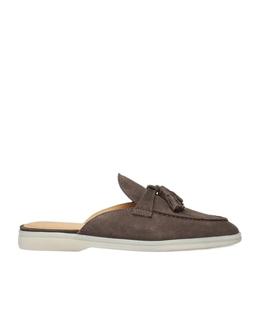 Scarosso Brown Lucrezia Tassel-Detailed Slip-On Mules