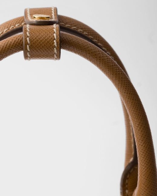 Prada Brown Zip-Up Top Handle Bag