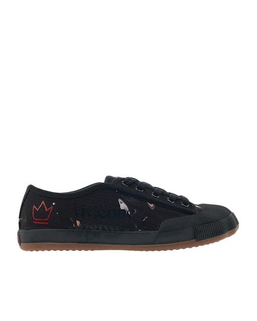 Vivienne Westwood Blue Printed Low-Cut Casual Shoes for men