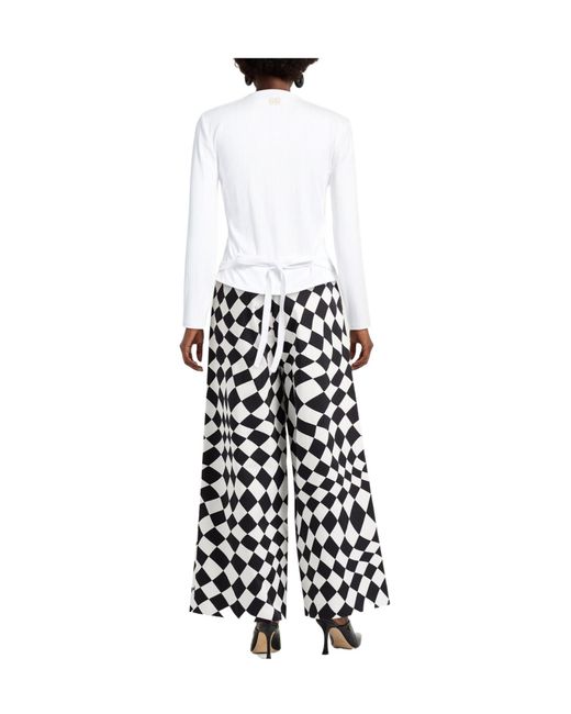 Ganni White Solid Long Sleeve T-Shirt