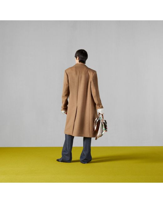 Gucci Brown Cities Label Single Breasted Coat for men