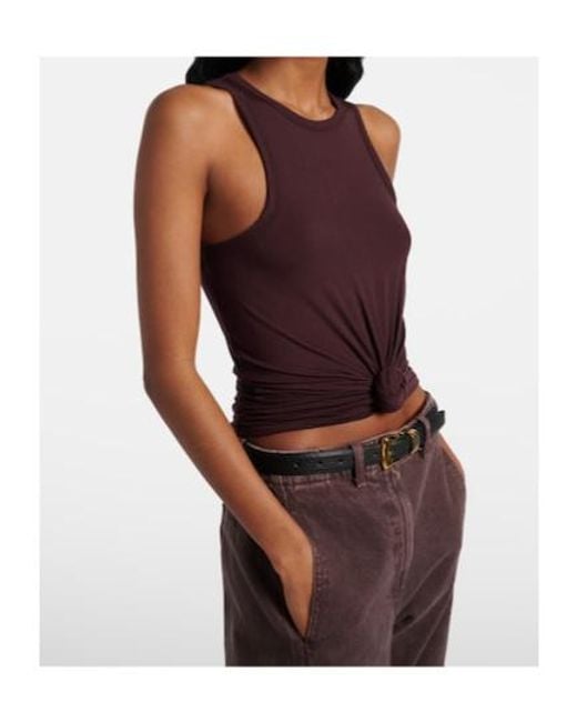 Magda Butrym Purple Pleated Knotted Vest