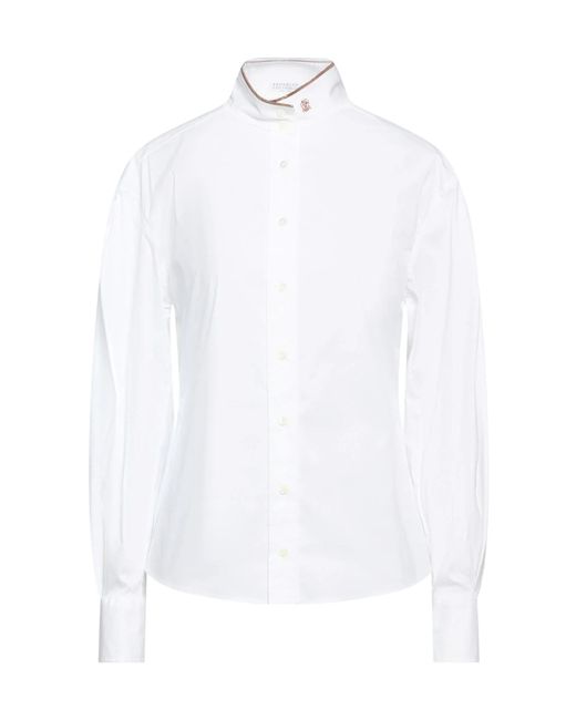 Brunello Cucinelli White Solid Color Shirts