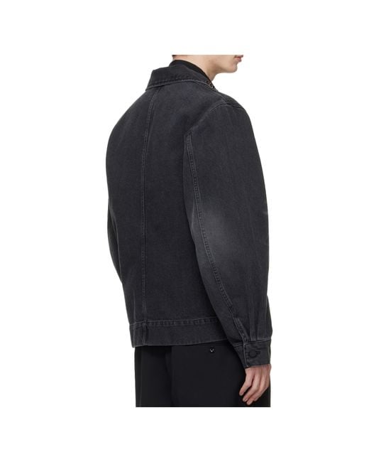 Simone Rocha Blue Multi-Pocket Workwear Denim Jacket for men