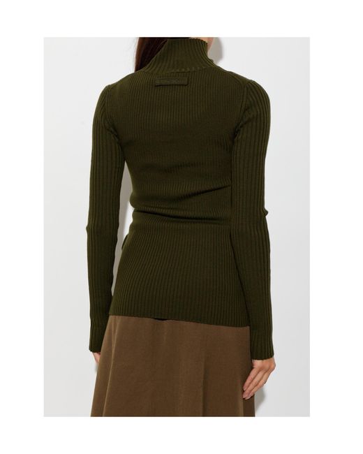 Victoria Beckham Green Long-Sleeved Sweater