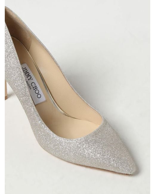 Jimmy Choo White Romy Pointed-Toe Pumps