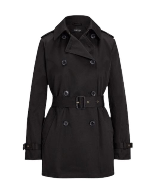 Ralph Lauren Black Belted Trench Coat