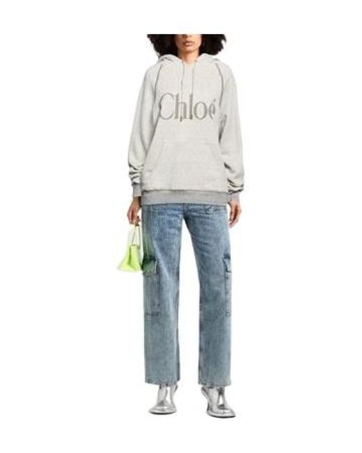 Chloé Gray Blended Hoodie