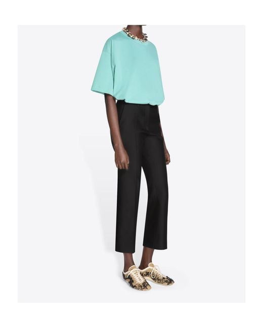 Dries Van Noten Black Paloma Cropped Flared Pants