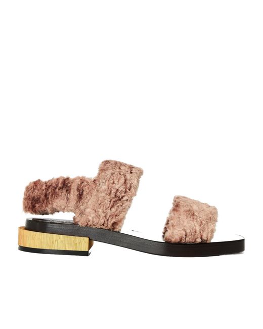 Gucci Pink Solid Heeled Sandals