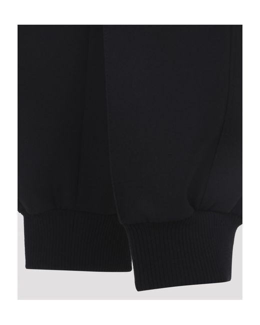 Lanvin Black Elasticated-Cuff Straight Leg Trousers for men