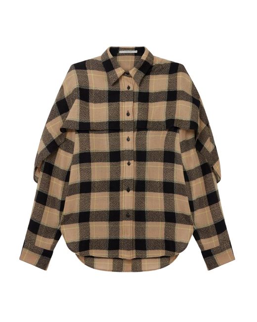 Stella McCartney Multicolor Multi-Layered Checked Wool Shirt