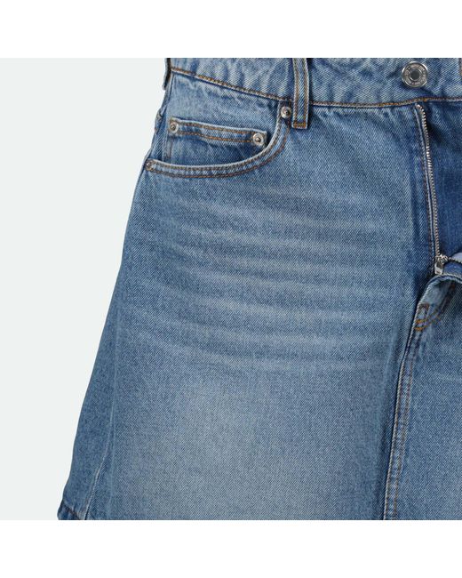 AMI Blue Denim Mini Skirt
