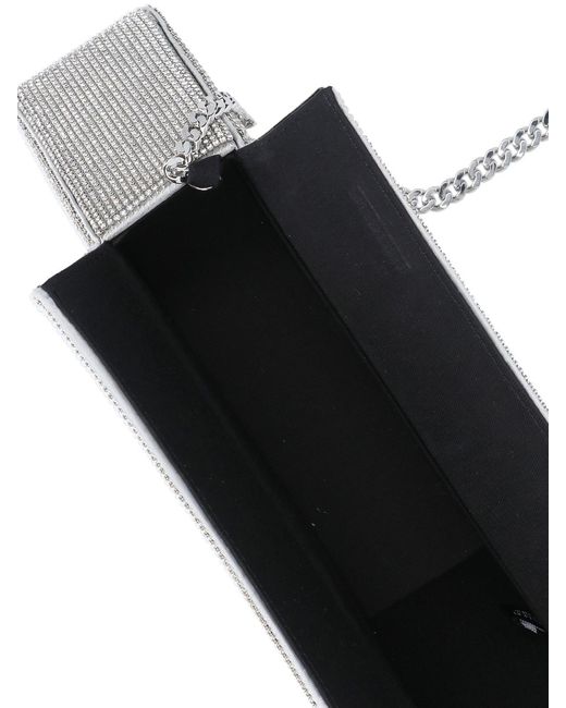 Kara Gray Embellished Box-Shaped Chain-Linked Shoulder Bag