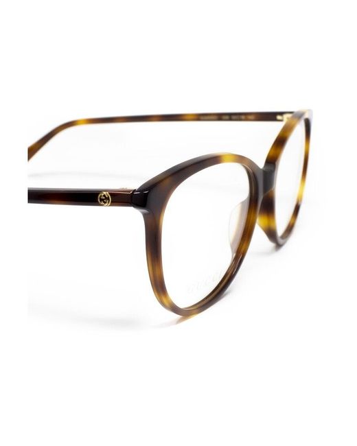Gucci White Eyewear Round Frame Glasses