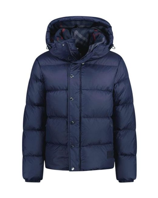 Burberry Blue Long-Sleeved Down Jacket for men