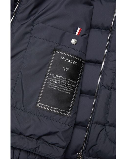 Moncler Blue Sestriere Hooded Short Down Jacket for men